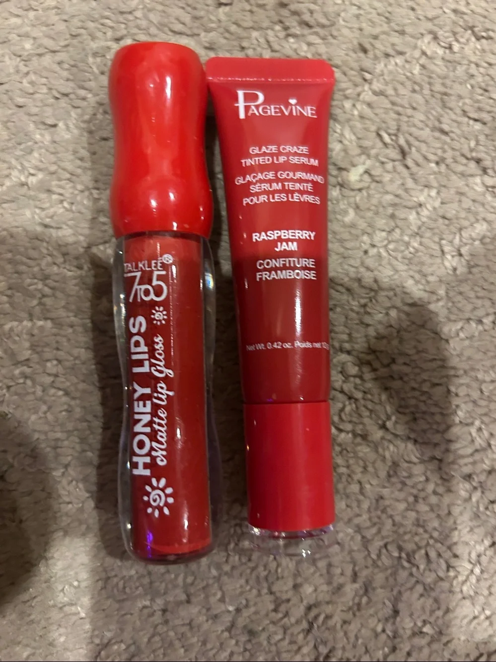 red lip glosses